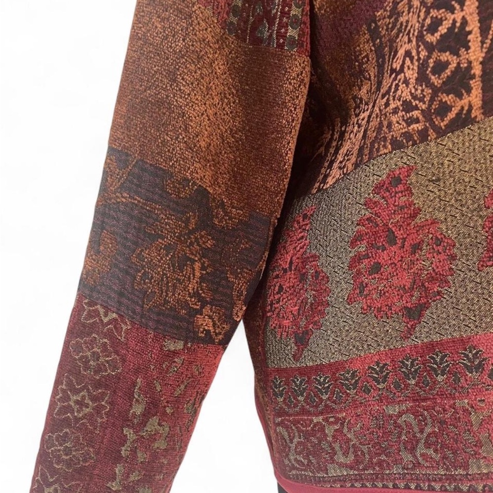 Coldwater Creek Multicolor Patchwork Jacket With … - image 6